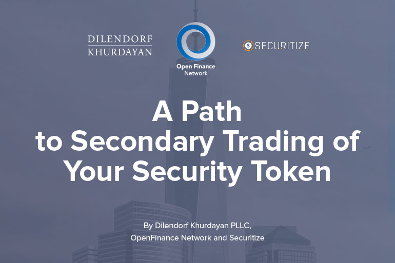 A Path to Secondary Trading of Your Security Token