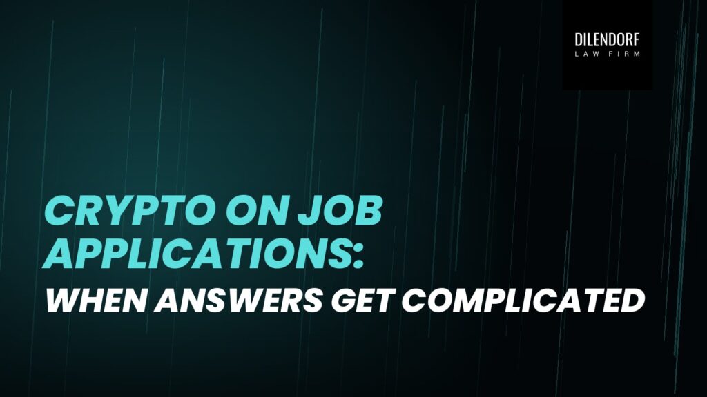 Crypto on Job Applications: When Answers Get Complicated