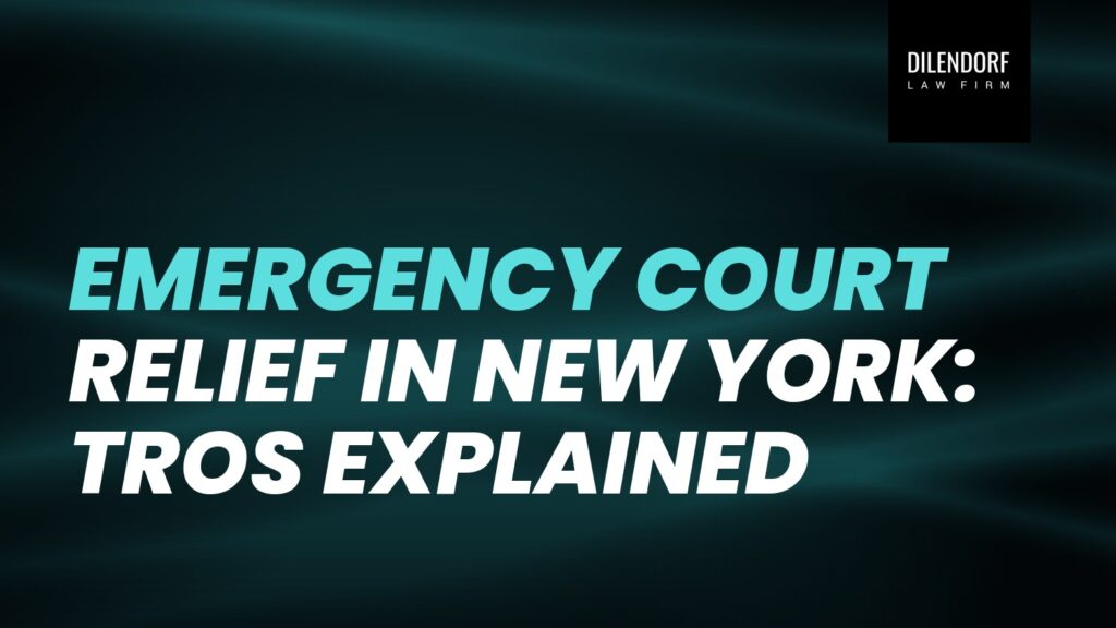 Emergency Court Relief in New York: TROs Explained