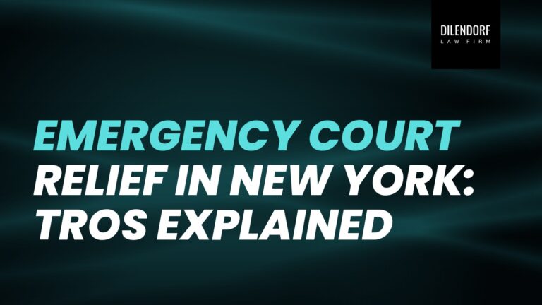 Emergency Court Relief in New York: TROs Explained
